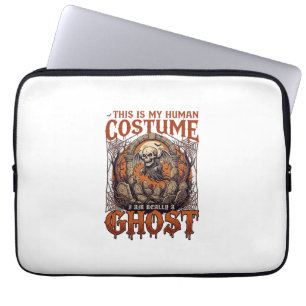 Housse Pour Ordinateur Portable Costume Humain Fantôme Squelette Cimetière Lune Ha