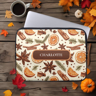 Housse Pour Ordinateur Portable Cosy Spice Motif - Nom personnalisé