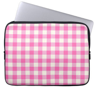Housse Pour Ordinateur Portable Cottagecore En vichy rose