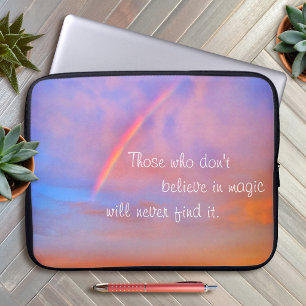 Housse Pour Ordinateur Portable Coucher de soleil arc-en-ciel bleu orange Photo Cr
