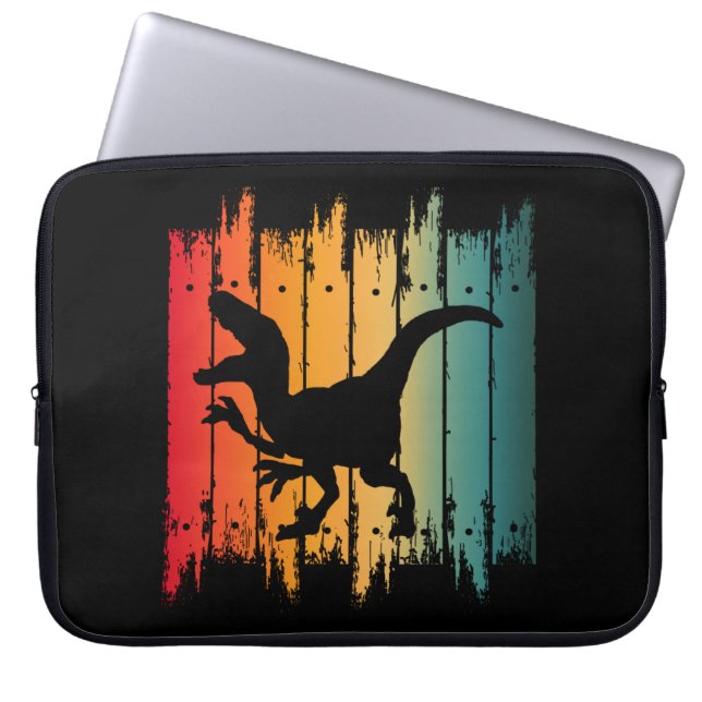 HOUSSE POUR ORDINATEUR PORTABLE COUCHER DE SOLEIL DINOSAURE 2 (Devant)