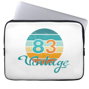 Housse Pour Ordinateur Portable Coucher de soleil rétro 83 Vintage en détresse