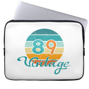 Housse Pour Ordinateur Portable Coucher de soleil rétro 89 Vintage en détresse