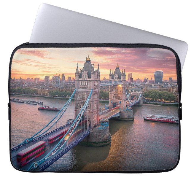 Housse Pour Ordinateur Portable Coucher de soleil sur Londres (Devant)