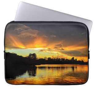 Housse Pour Ordinateur Portable Coucher du soleil dans la ville Londrina, Brésil