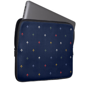Housse Pour Ordinateur Portable Couleur Avions Bleu foncé Motifs