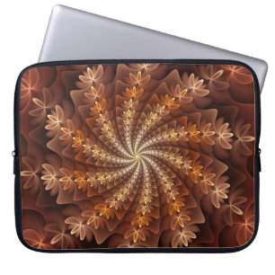 Housse Pour Ordinateur Portable Couleurs D'Automne Chaudes, Art Fractal Abstrait M