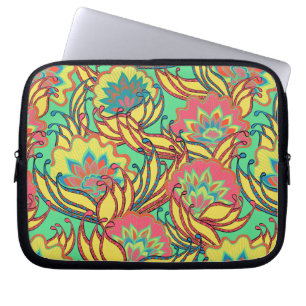 Housse Pour Ordinateur Portable Couleurs des Caraïbes Boho motif floral