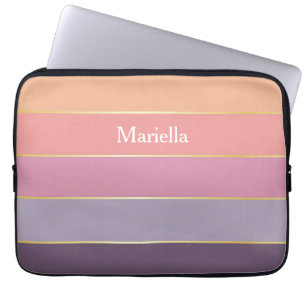 Housse Pour Ordinateur Portable Couleurs d'été personnalisées Bandes de blocs de c