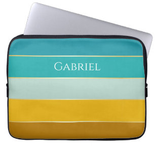 Housse Pour Ordinateur Portable Couleurs d'été personnalisées Bandes de blocs de c