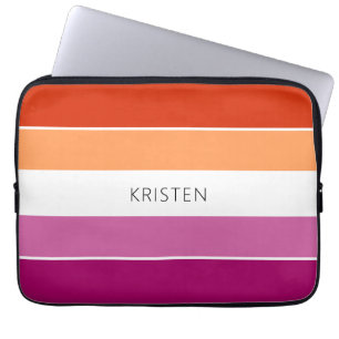Housse Pour Ordinateur Portable Couleurs Drapeau Lesbienne Personnalisées Frappes