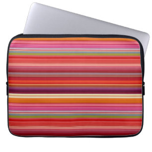 Housse Pour Ordinateur Portable Couleurs rayées vintages