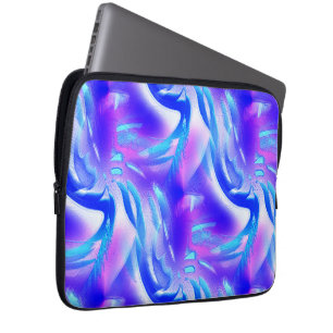 Housse Pour Ordinateur Portable Coupes bleues avec rainures numériques sur texture