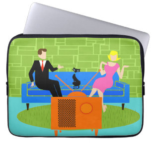 Housse Pour Ordinateur Portable Couple rétro avec manche pour ordinateur portable