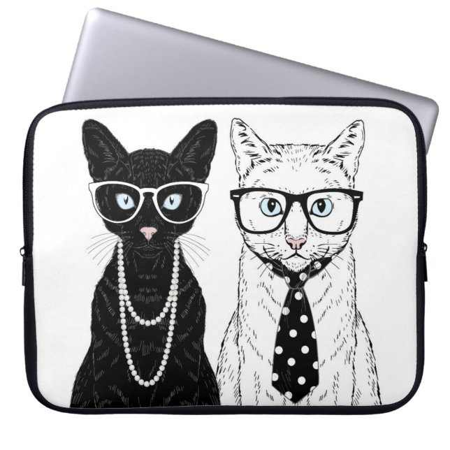 Housse Pour Ordinateur Portable Couples de chat (Devant)