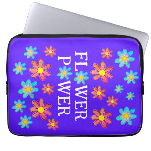 Housse Pour Ordinateur Portable Courant de fleurs violet