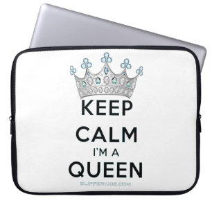 Housse Pour Ordinateur Portable Couronne argentée polie de la reine SlipperyJoe's