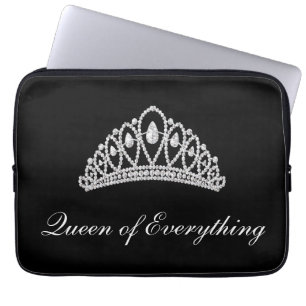 Housse Pour Ordinateur Portable Couronne de diamant noir Reine de tout ordinateur