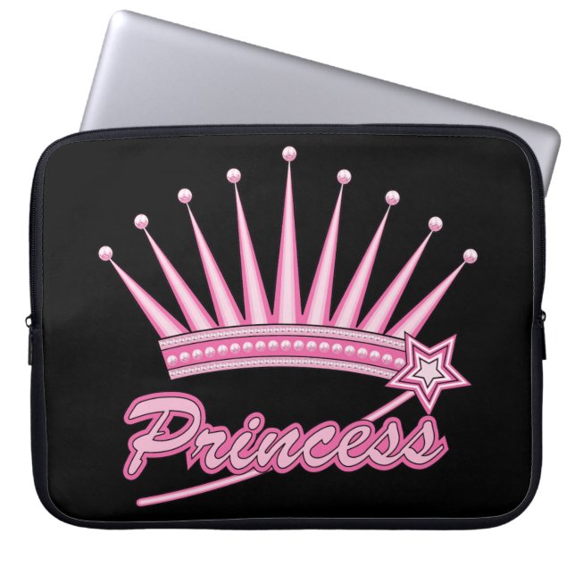 Housse Pour Ordinateur Portable Couronne rose princesse (Devant)