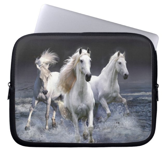 Housse Pour Ordinateur Portable Coussin de chevaux au galop (Devant)