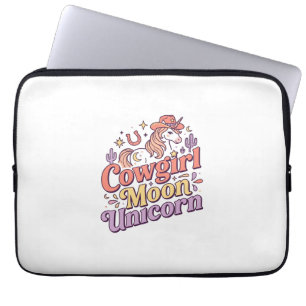 Housse Pour Ordinateur Portable Cowgirl Licorne Lune Licorne Marchandises Fantaisi