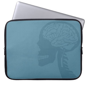 Housse Pour Ordinateur Portable crâne bleu