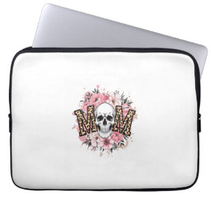 Housse Pour Ordinateur Portable Crâne de Maman Léopard Crâne de Maman