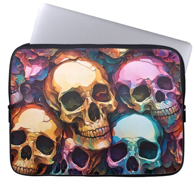 Housse Pour Ordinateur Portable Crânes funky (Devant)