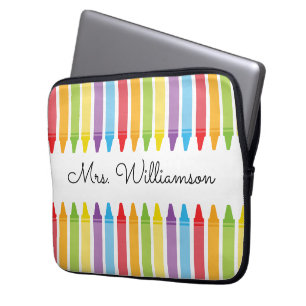Housse Pour Ordinateur Portable Crayons arc-en-ciel personnalisés Appréciation de