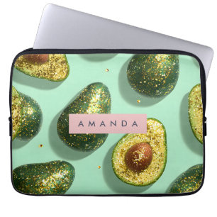 Housse Pour Ordinateur Portable Création personnalisée d'avocat avec paillettes pa