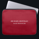 Housse Pour Ordinateur Portable Creative Carmine rouge minimaliste classique itali<br><div class="desc">Ce modèle peut être customisé pour répondre à tous les besoins personnels.</div>