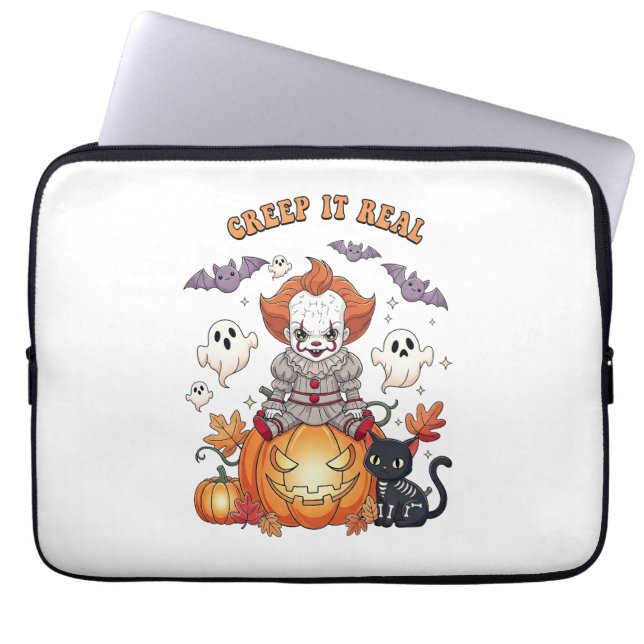 Housse Pour Ordinateur Portable Creep It Real Halloween Clown (Devant)