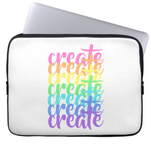 Housse Pour Ordinateur Portable "Créer" Manche Ordinateur Portable Arc-en-ciel