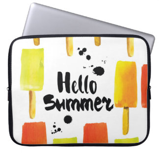 Housse Pour Ordinateur Portable Crème de glace : Aquarelle Vintage