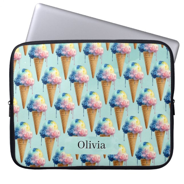 Housse Pour Ordinateur Portable Crème Glacée (Devant)