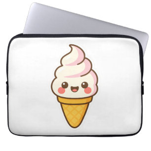 Housse Pour Ordinateur Portable Crème glacée Kawaii douce