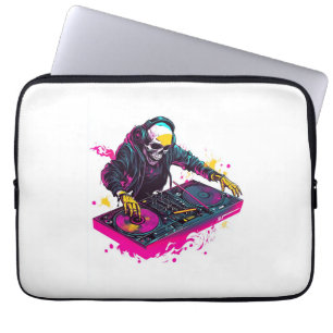 Housse Pour Ordinateur Portable Crème Popcorn - Drôle film d'horreur Skeleton