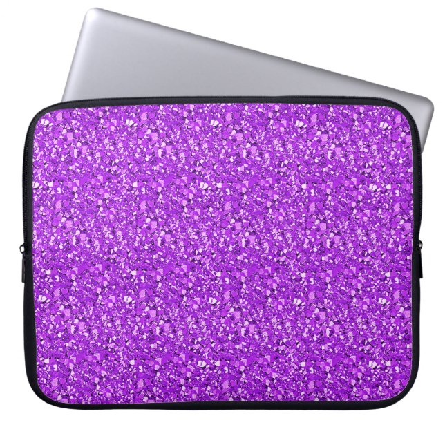 Housse Pour Ordinateur Portable cristal druzy - améthyste pourpre (Devant)