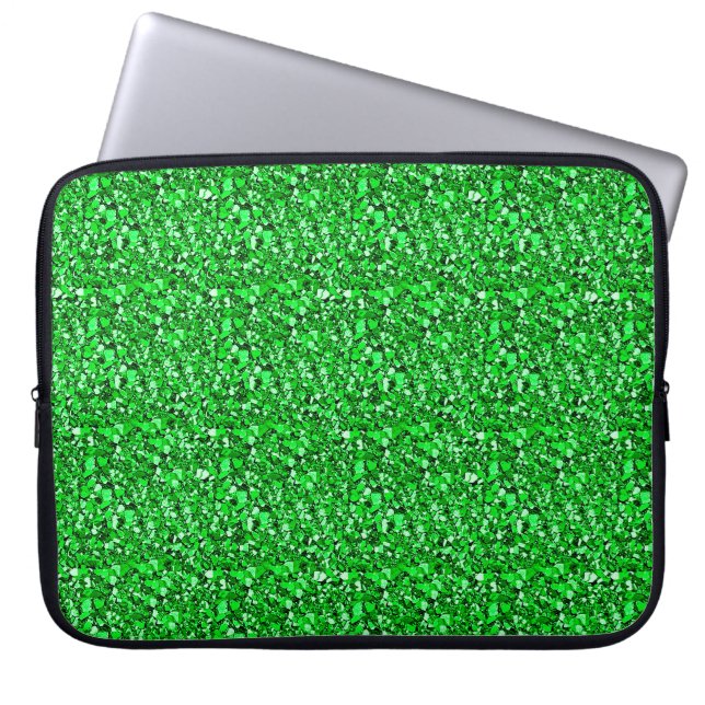 Housse Pour Ordinateur Portable cristal druzy - vert émeraude (Devant)