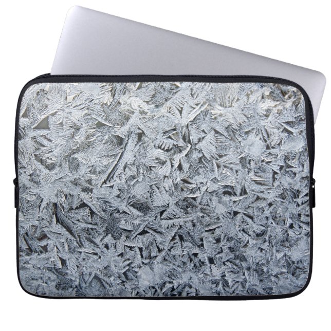 Housse Pour Ordinateur Portable Cristaux de givre de glace Texture (Devant)