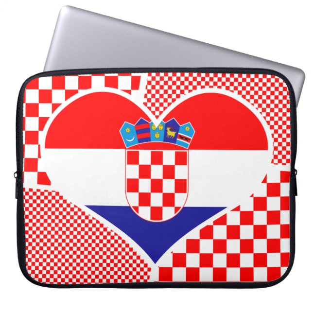 Housse Pour Ordinateur Portable Croatie dans Heart Collector Portable Sleeve (Devant)