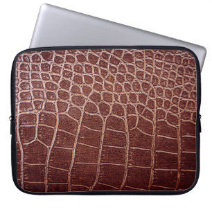 Housse Pour Ordinateur Portable Crocodile motif en cuir abstrait, alligator, anima