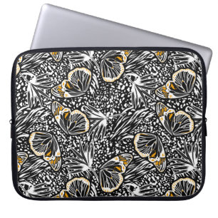 Housse Pour Ordinateur Portable Croquis à la main tendance papillons volant se mél