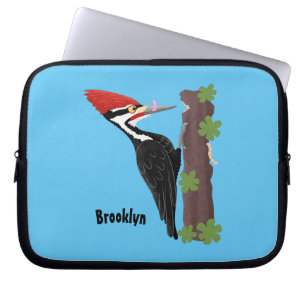 Housse Pour Ordinateur Portable Cue drôle Pileated woodpecker dessin d'illustratio