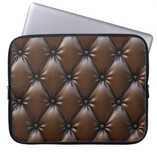 Housse Pour Ordinateur Portable Cuir au chocolat : Texture luxueuse d'Upholstery