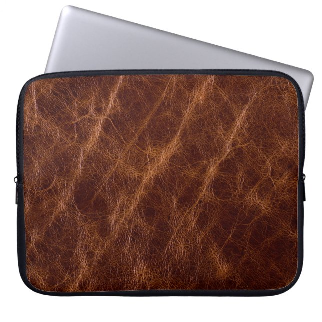 Housse Pour Ordinateur Portable cuir Brown textulibération, texture, abstrait, acc (Devant)
