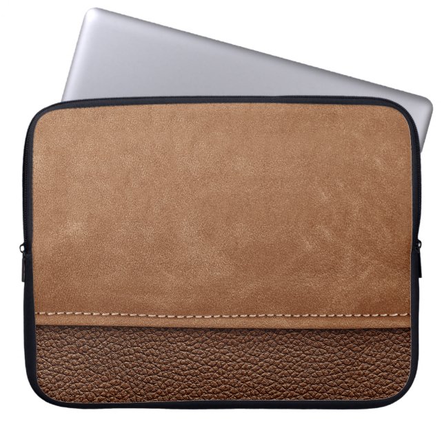 Housse Pour Ordinateur Portable Cuir pointu : gris, noir arrière - plan. (Devant)