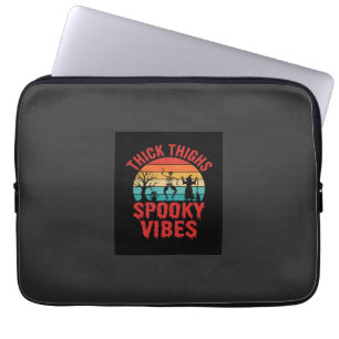 Housse Pour Ordinateur Portable Cuisses Épaisses Halloween Vibes Squelettiques