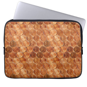 Housse Pour Ordinateur Portable Cuivre Abraham Lincoln penny, 1 cent cuivre 13"