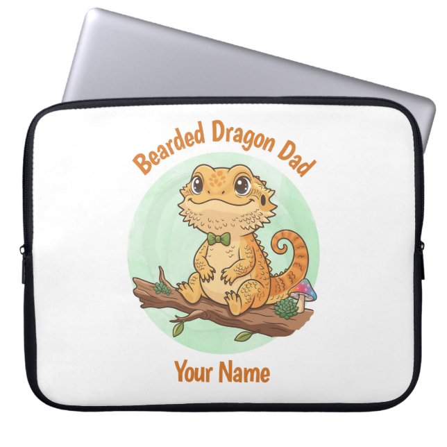 Housse Pour Ordinateur Portable Custom Bearded Dragon Dad Laptop Sleeve (Devant)